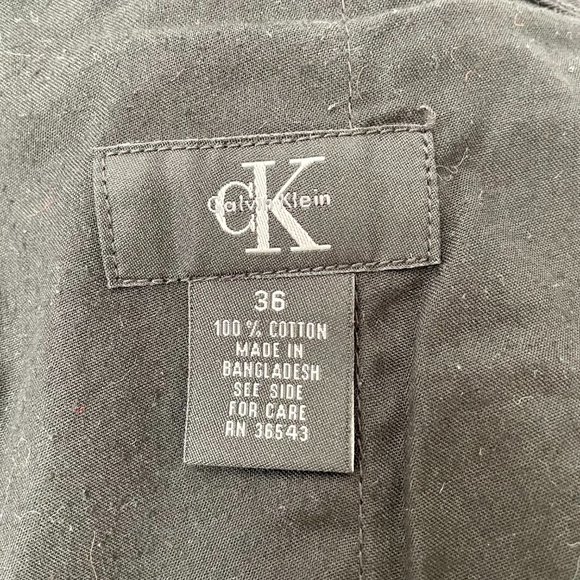 Men's Calvin Klein Flat Front Lightweight Cotton Chino Shorts, Black, Size 36 - Picture 5 of 6